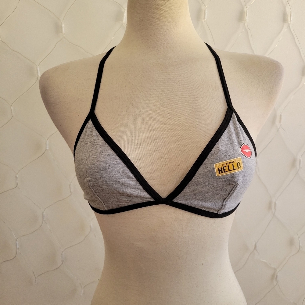 SALE! Sexy Bralette That Says California HELLO • Gray • A-B Cup